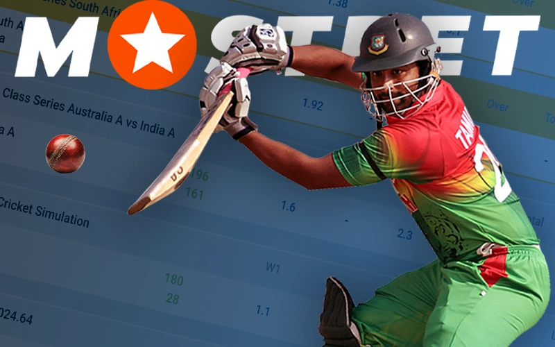 Move to the winning team by betting on cricket at Mostbet.