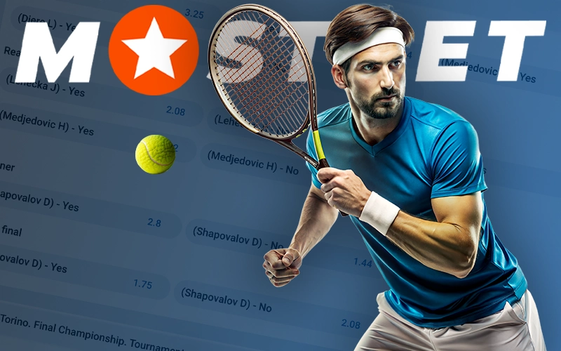 Bet on your favorite tennis players and win with Mostbet.